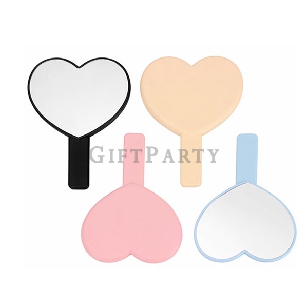 Heart Shape Hand Mirror Makeup Mirror,彩妝贈品,手拿鏡,日本少女品牌贈品,可愛贈品,雜誌附錄,醫美贈品,愛心心型手拿鏡