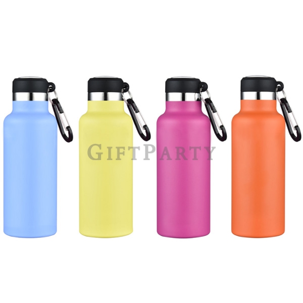 tainless steel  Thermos 500ml with carabiner,不鏽鋼保溫瓶500ml,品牌贈品,