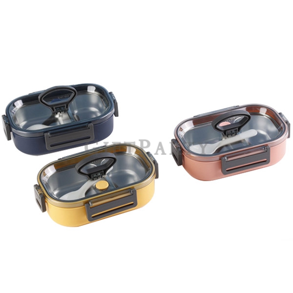 Stainless steel liner single-layer lunch box lunch box with handle,股東會贈品,不鏽鋼內膽單層餐盒便當盒帶手把