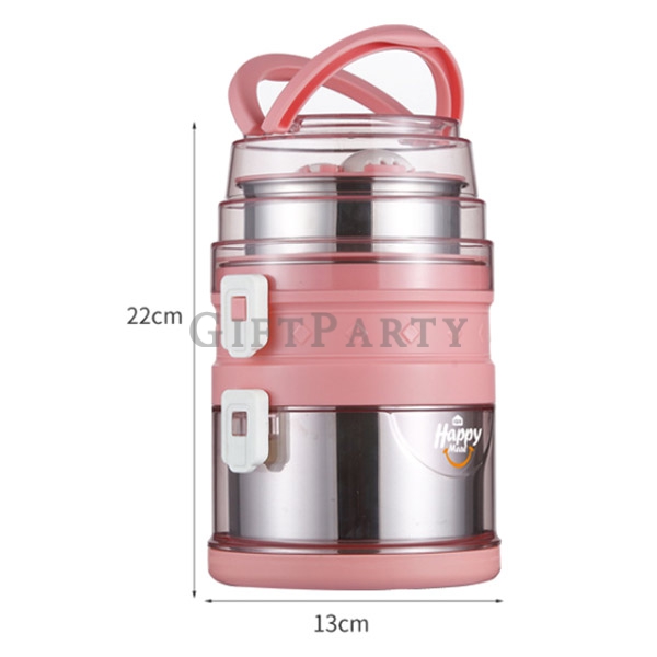 SS304 stainless steel double sealed lunch box,禮品,贈品,股東會贈品,304不鏽鋼餐盒雙層-帶手提保溫便當盒密封餐盒