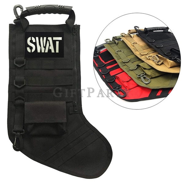 Military Tactical Christmas Stocking Bag,軍事迷贈品,軍事收納包,軍事掛袋,生存遊戲掛袋,迷彩戰術聖誕襪掛袋掛包,軍事贈品,swat包,swat背包,