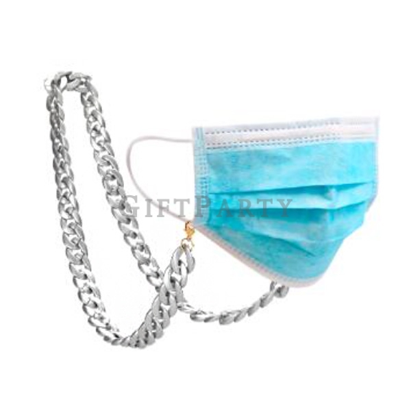 Face mask necklace,Gold  Masked Hanging Neck Chain,時尚口罩掛繩,品牌贈品,時尚口罩掛繩,嘻哈項鍊,時尚口罩掛繩,設計禮品,口罩掛繩,口罩掛鍊,仿金屬