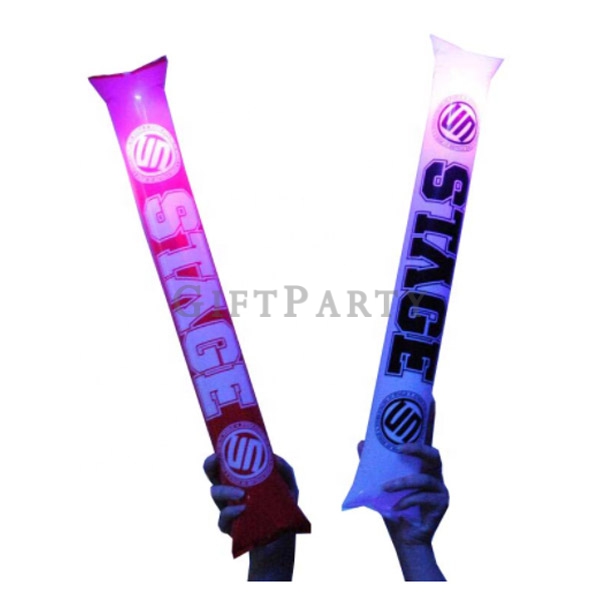 發光充氣加油棒,Fans glow light balloon sticks inflatable pvc led cheering sticks ,