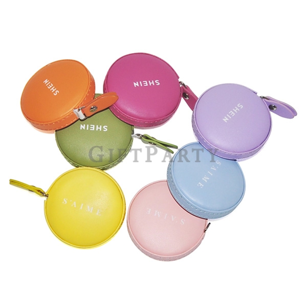 Pu leather tape measure,PU皮革捲尺,客製捲尺,百貨公司贈品,品牌贈品,包皮捲尺,圓形捲尺