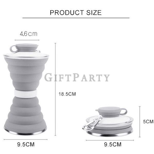 環保杯,折疊水杯,攜帶環保杯,耐熱環保杯,食品級可耐熱矽膠伸縮水壺水瓶3