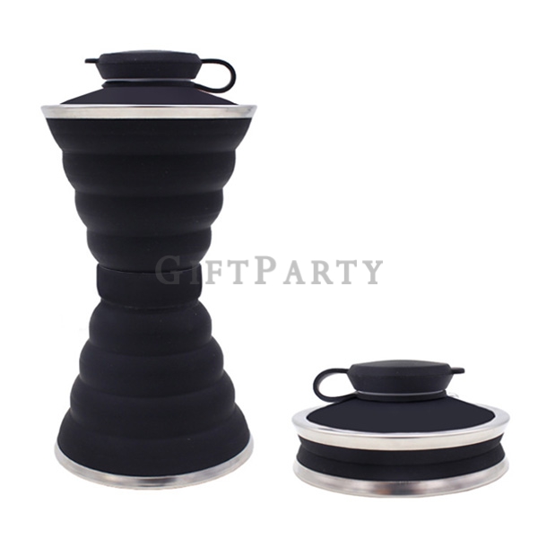 環保杯,折疊水杯,攜帶環保杯,耐熱環保杯,食品級可耐熱矽膠伸縮水壺水瓶3