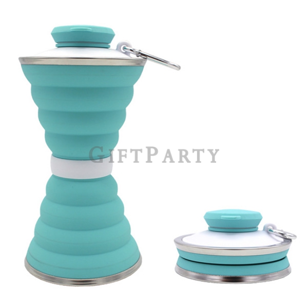 環保杯,折疊水杯,攜帶環保杯,耐熱環保杯,食品級可耐熱矽膠伸縮水壺水瓶3