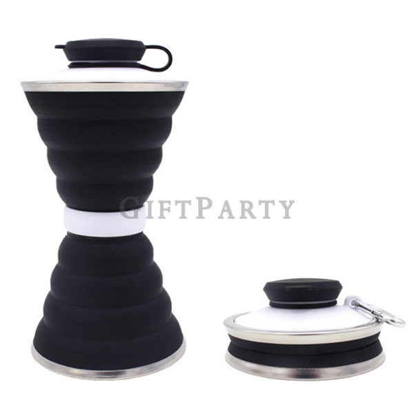 環保杯,折疊水杯,攜帶環保杯,耐熱環保杯,食品級可耐熱矽膠伸縮水壺水瓶3