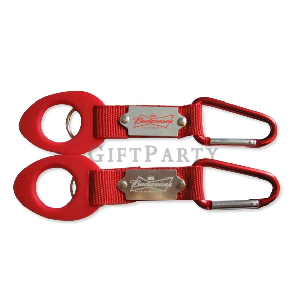 Custom Water Bottle Holder Short Lanyard Carabiner,登山扣掛瓶器瓶扣瓶套水瓶扣,啤酒贈品,