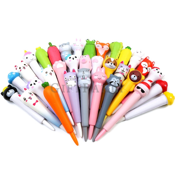 Soft And Slow Rebound Pinching Cute Gel Pen Decompression Pen,動物筆,小豬筆,柴犬筆,可愛動物減壓筆柔軟慢回彈,捏捏筆,