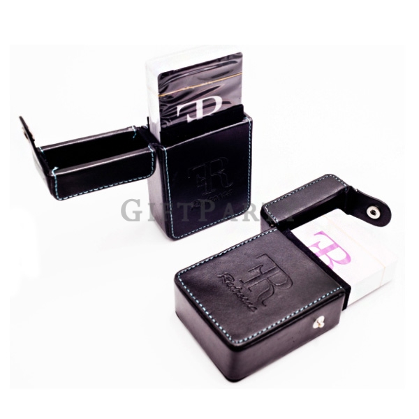 Custom paper playing cards poker leather packaging,custom poker,高品質禮品,精品贈品,撲克牌皮革包裝