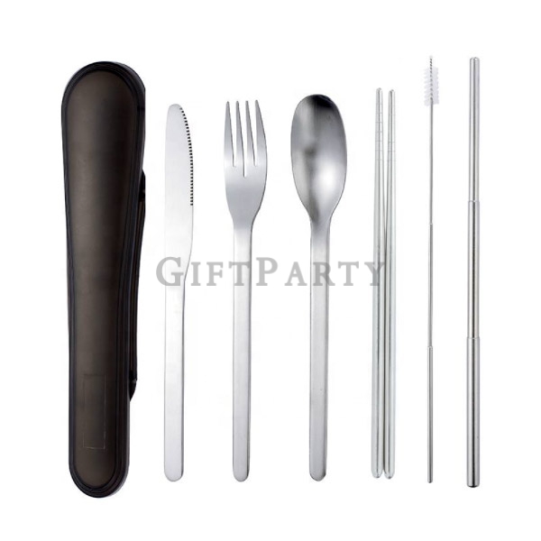 6piece stainless steel cutlery set,,設計款餐具組,環保餐組,不鏽鋼餐具組6件套,環保筷,禮品,設計禮品,股東會贈品,