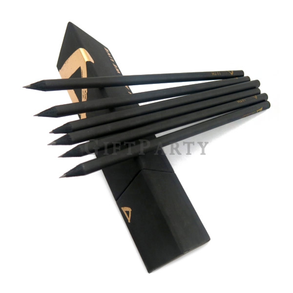 Stationery gifts,霧黑鉛筆六入組三角紙盒,禮品,贈品,紀念品,