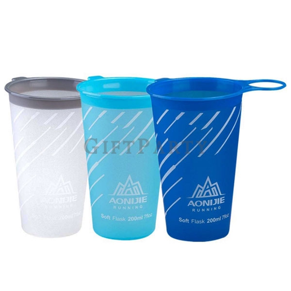 Custom Brand BPA FREE 200ML Collapsible Running Race Marathon Hydration Water Cup Flask,馬拉松水杯,循環杯,TP