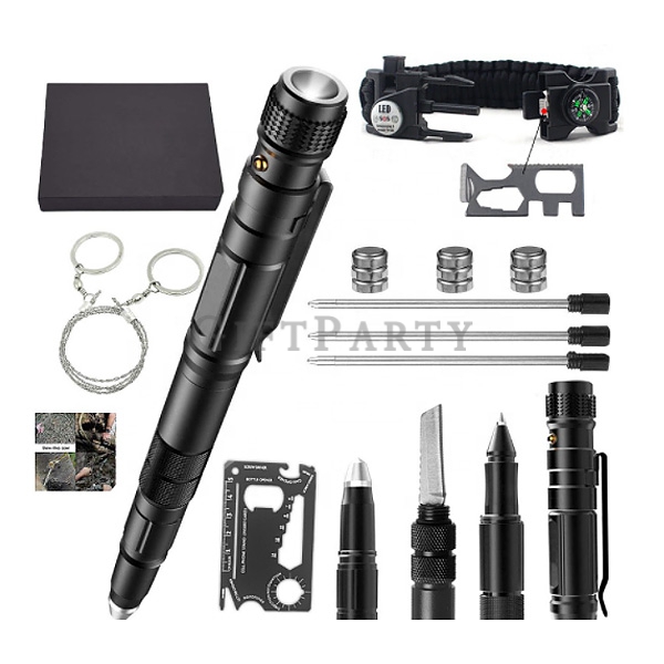 Tactical tool pen bracelet set gift box,戰術工具筆手環套裝禮盒