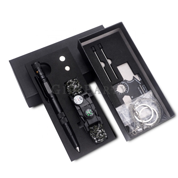Tactical tool pen bracelet set gift box,戰術工具筆手環套裝禮盒2