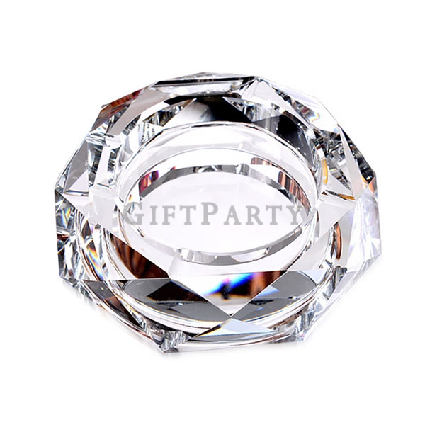 Custom ashtray, cigar ashtray, crystal ashtray八角水晶玻璃菸灰缸