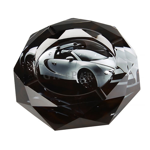 Custom ashtray, cigar ashtray, crystal ashtray八角水晶玻璃菸灰缸,汽車贈品,汽車紀念