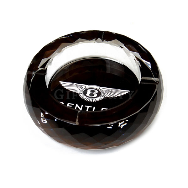 Ashtray smoke absorbing custom logo,水晶玻璃菸灰缸圓形15cm3