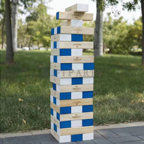 Wooden timber tower tumbling towers building blocks set,大型積木戶外層層疊,啤酒禮品,啤酒贈品,啤酒念品,