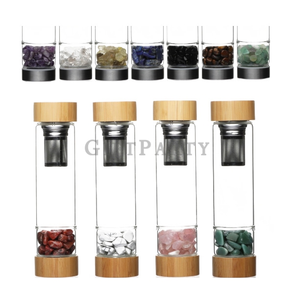 Crystal water bottle,能量水晶水瓶,靈修,心靈老師,粉晶,紫水晶,茶晶,黃水晶,黑曜石