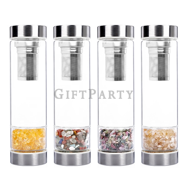 Crystal water bottle,能量水晶水瓶,靈修,心靈老師,粉晶,紫水晶,茶晶,黃水晶,黑曜石