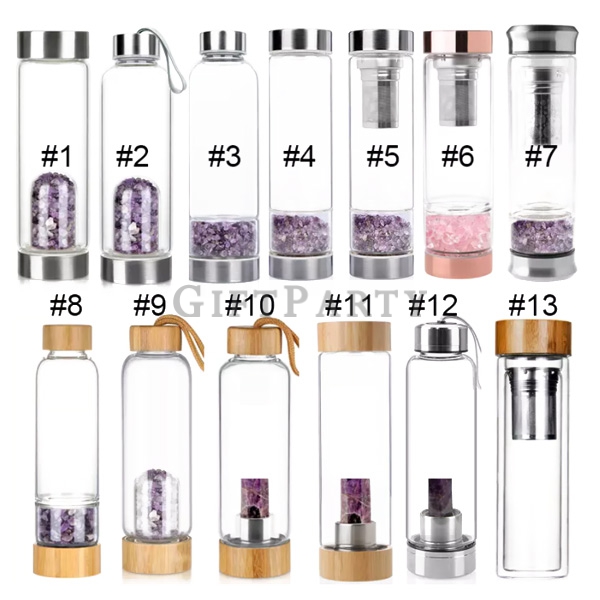 Crystal water bottle,能量水晶水瓶,靈修,心靈老師,粉晶,紫水晶,茶晶,黃水晶,黑曜石