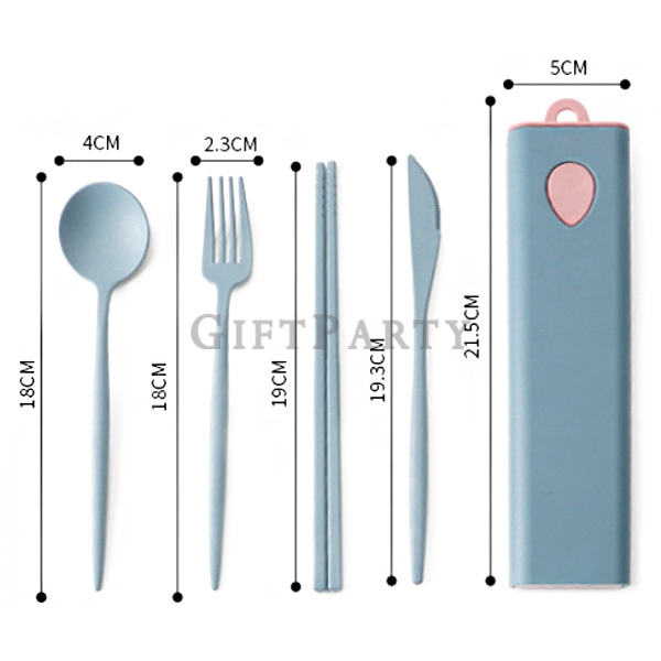 Wheat tableware set,禮品,贈品,環保餐具組,小麥餐具組四件組抽拉盒