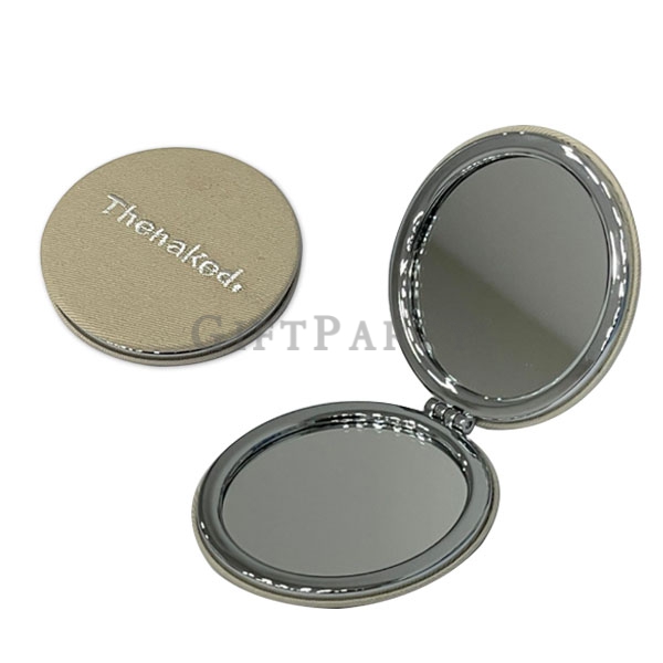 Cosmetic Embroidery Beauty Mirror,圓形綿麻刺繡鏡子企業贈品, LOGO 客製, 刺繡鏡子, 品牌贈品, 化妝鏡, 百貨活動禮品