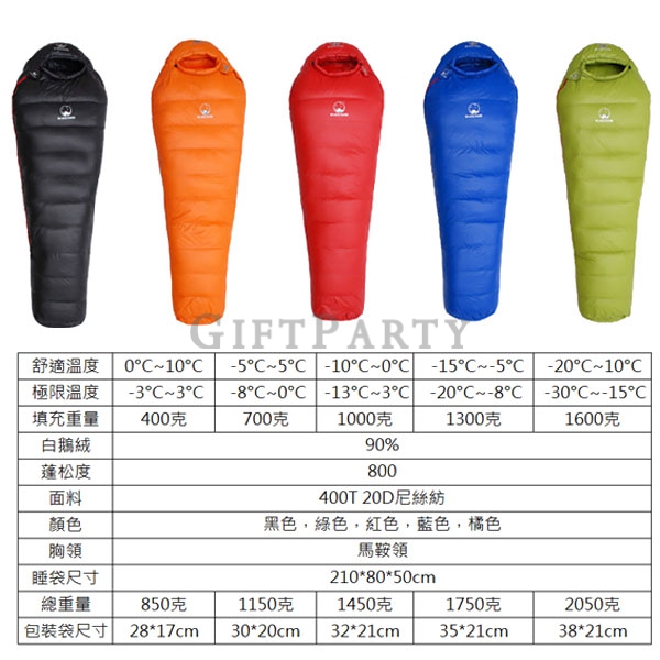 客製睡袋,戶外禮品,露營,客製羽絨睡袋400g,羽絨睡袋,Custom sleeping bags