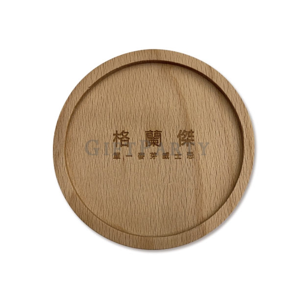 Round wooden coaster,威士忌杯墊,圓形木質杯墊凹糟杯墊