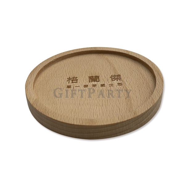 Round wooden coaster,威士忌杯墊,圓形木質杯墊凹糟杯墊