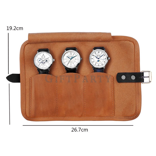 PU leather watch wrapping bag custom OEM,手錶禮品,手錶贈品,PU皮革手錶包捲包