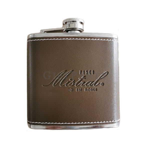 stainless steel hip flask, hip flask, leather hip flask,皮革不鏽鋼酒壺6oz,威士忌贈品,酒壺,皮革酒壺