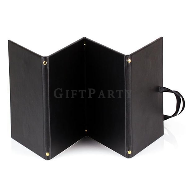Customized makeup mirror, folding mirror, leather folding mirror, mirror, folding mirror, four-sided