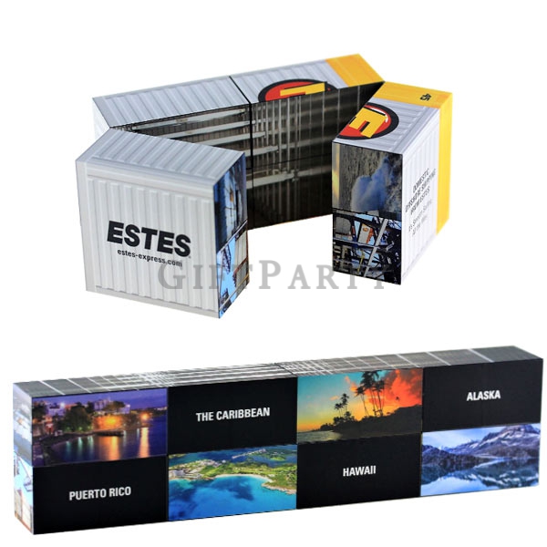 Container shape advertising magic cube,貨櫃造型廣告魔術方塊,廣告贈品,