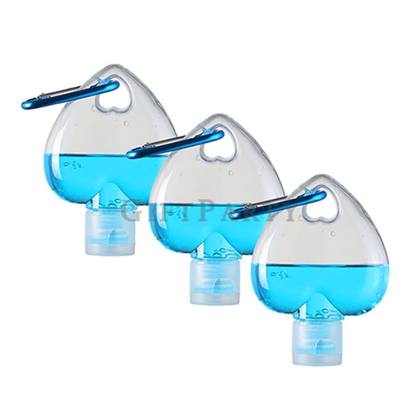 Mini heart shaped Hand Sanitizer Spray Bottle With Carabiner,乾洗手,防疫禮品,防疫贈品,乾洗手,心型潔手液瓶帶登山扣