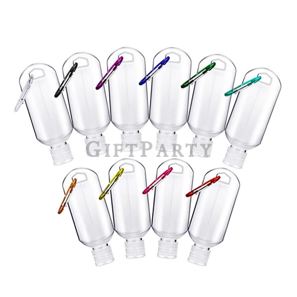 乾洗手塑料瓶帶登山扣30ml,hand sanitizer dispenser sanitizer spray bottles with carabiner,乾洗手,潔手液,防疫禮品,防疫贈品,