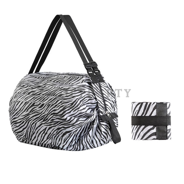 Folding shopping bag,創意外出購物袋迷彩,折疊購物袋,折疊環保袋,超好用環保袋,潮牌贈品,斑馬紋購物袋,