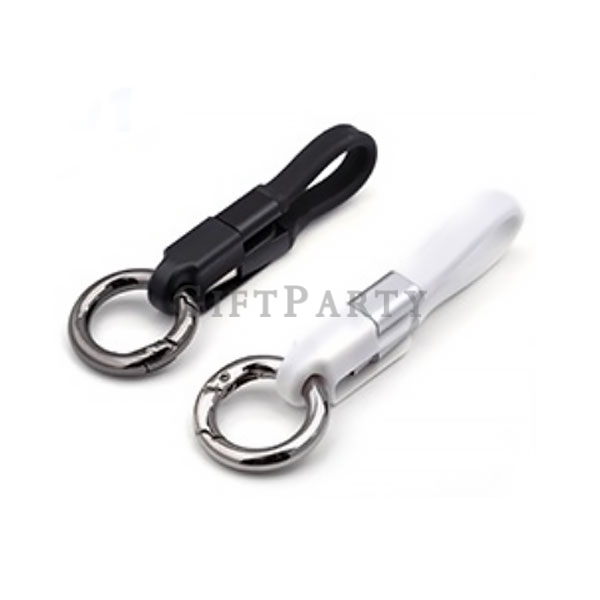 USB data cable with Carabiner Keychain,展場贈品,公司贈品,旅遊贈品,數據線充電線帶登山扣