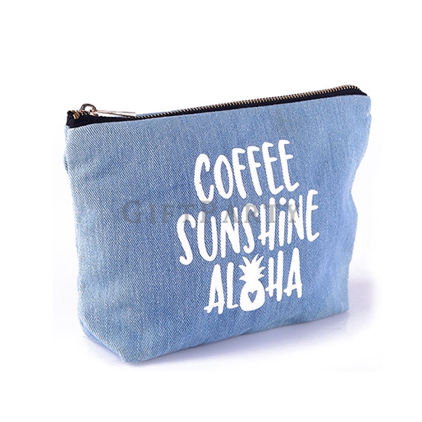 Denim Cosmetic Makeup Bag,牛仔丹寧布化妝包收納包