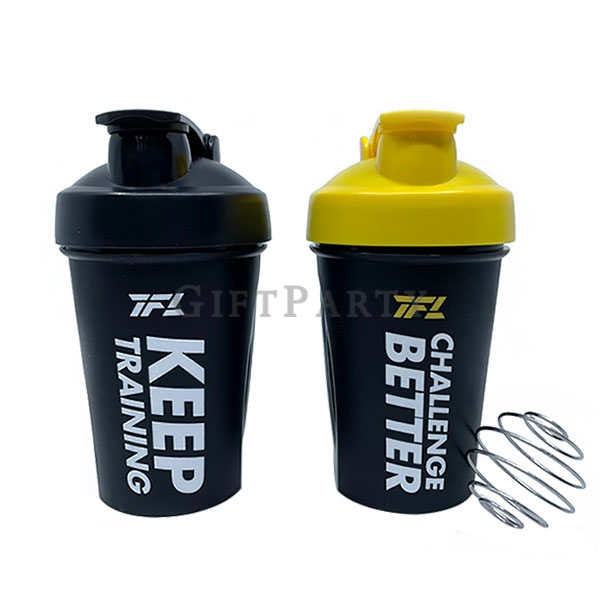 BPA free plastic gym water bottle fitness protein shaker bottle with mixer ball,搖搖杯450ml