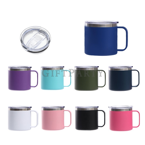 Double wall stainless steel mug  coffee mugwith different lids 14oz,不鏽鋼保溫杯馬克杯14oz2