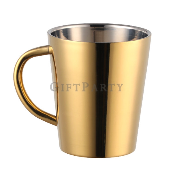 不鏽鋼杯,不鏽鋼保溫杯,不鏽鋼咖啡杯,雙層不鏽鋼馬克杯咖啡杯電鍍色0