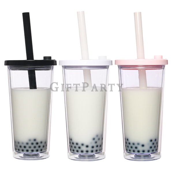 環保杯,珍珠奶茶杯,吸管杯,塑料吸管杯可插粗吸管