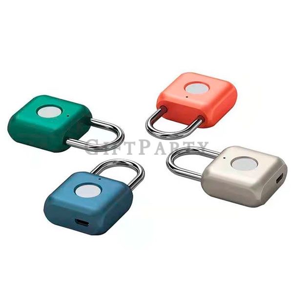 smart fingerprint padlock,LED燈智能指紋鎖,銀行禮品,收納櫃鎖,
