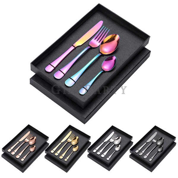 Western food stainless steel tableware set 4 pieces gift box,禮品,贈品,紀念品,餐不鏽鋼餐具組4件禮盒