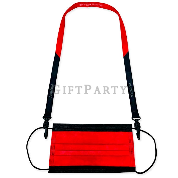 Customized mask lanyard,熱轉印口罩掛繩,廣告贈品,