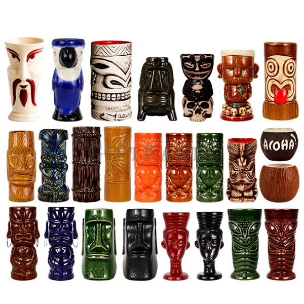 Custom Logo Tiki Bar Ceramic Cup ,Hawaii Shot Cocktail Bar Hawaii Ceramic Tiki Mug,-TIKI杯,雞尾酒熱帶酒杯,調酒