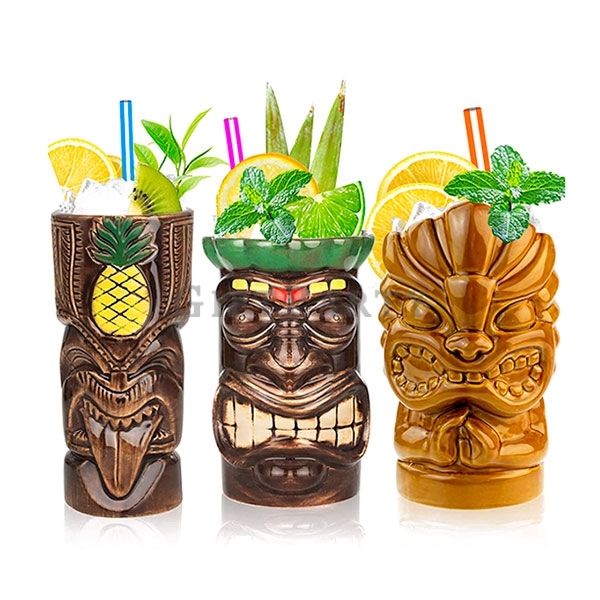 Custom Logo Tiki Bar Ceramic Cup ,Hawaii Shot Cocktail Bar Hawaii Ceramic Tiki Mug,-TIKI杯,雞尾酒熱帶酒杯,調酒